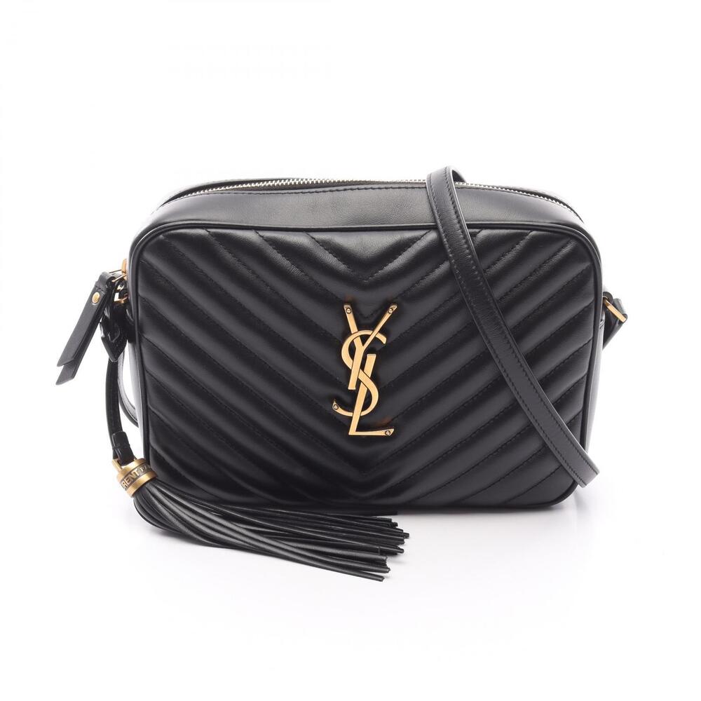 Saint Laurent Paris LOU Shoulder Bag Leather Black
